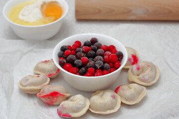 dumplings with berries