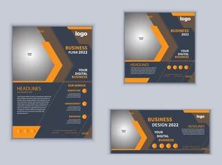 Business Flyer Banner or Social Media Banner Design. Modern Design Vector Template. Abstract Design.