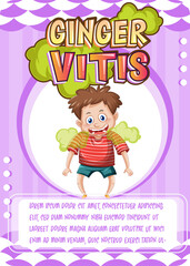 Character game card template with word Ginger Vitis