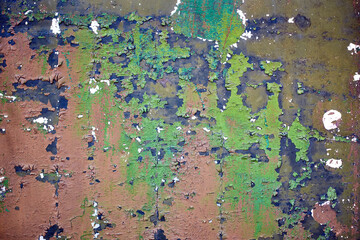 An old rusty metal wall. Beautiful texture for the background.