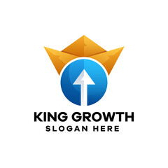 King Arrow Gradient Logo Design