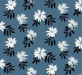 Seamless flowers pattern, floral print.