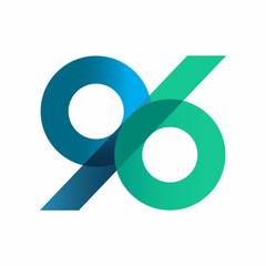 Overlaping 96 color logo design 