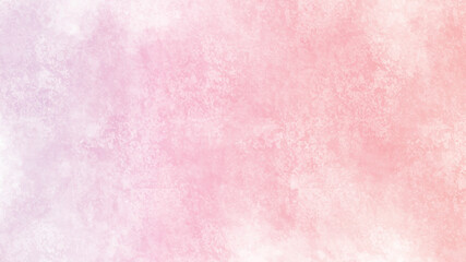 Abstract pale grunge ink orange, pink and white shades grunge watercolor background. Aquarelle paint paper textured stain canvas element for text design, retro invitation card, template illustration