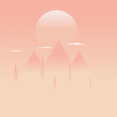  Pyramid at dawn in the haze