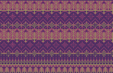 Knitted pattern in pink and lilac colors