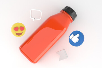 Juice Bottle Social Media