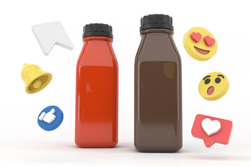 Juice Bottle Social Media
