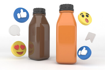 Juice Bottle Social Media