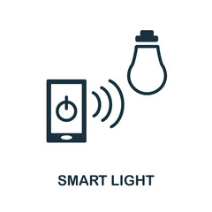 Smart Light icon. Monochrome sign from internet technology collection. Creative Smart Light icon illustration for web design, infographics and more
