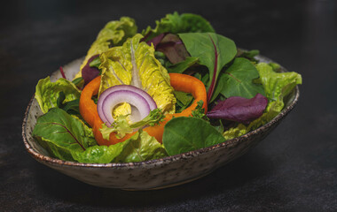 fresh green salad. Healthy concept vegan, yummy food