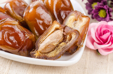 Dried dates fruit.