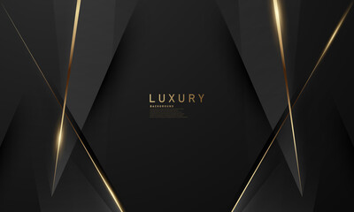the splendor of luxury black gold poster on abstract background with dynamic