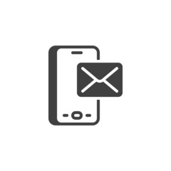 Mobile message vector icon