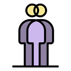 Stop racism icon. Outline stop racism vector icon color flat isolated
