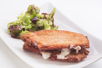 San jacobo, librito (steak filled cheese ham)