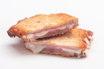 tenderloin booklets stuffed with ham and cheese (libritos spanish food)