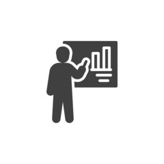Business presentation vector icon