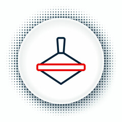 Line Whirligig toy icon isolated on white background. Colorful outline concept. Vector