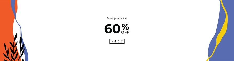 Vector modern floral banner design for social media cover, flyer, invitation card, website design, book cover, poster