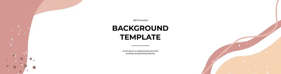 Vector modern floral banner design for social media cover, flyer, invitation card, website design, book cover, poster