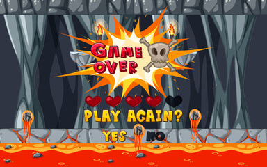 Lava Cave Platformer Game template