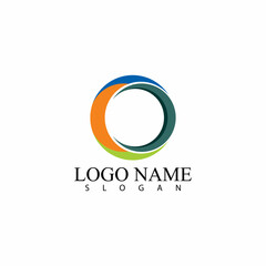 Circle vector flat design template