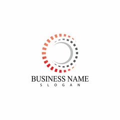 Naklejka premium Circle vector flat design template