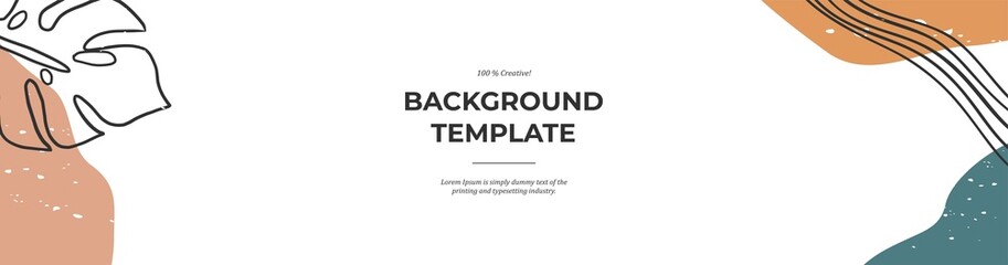 Vector modern floral banner design for social media cover, flyer, invitation card, website design, book cover, poster