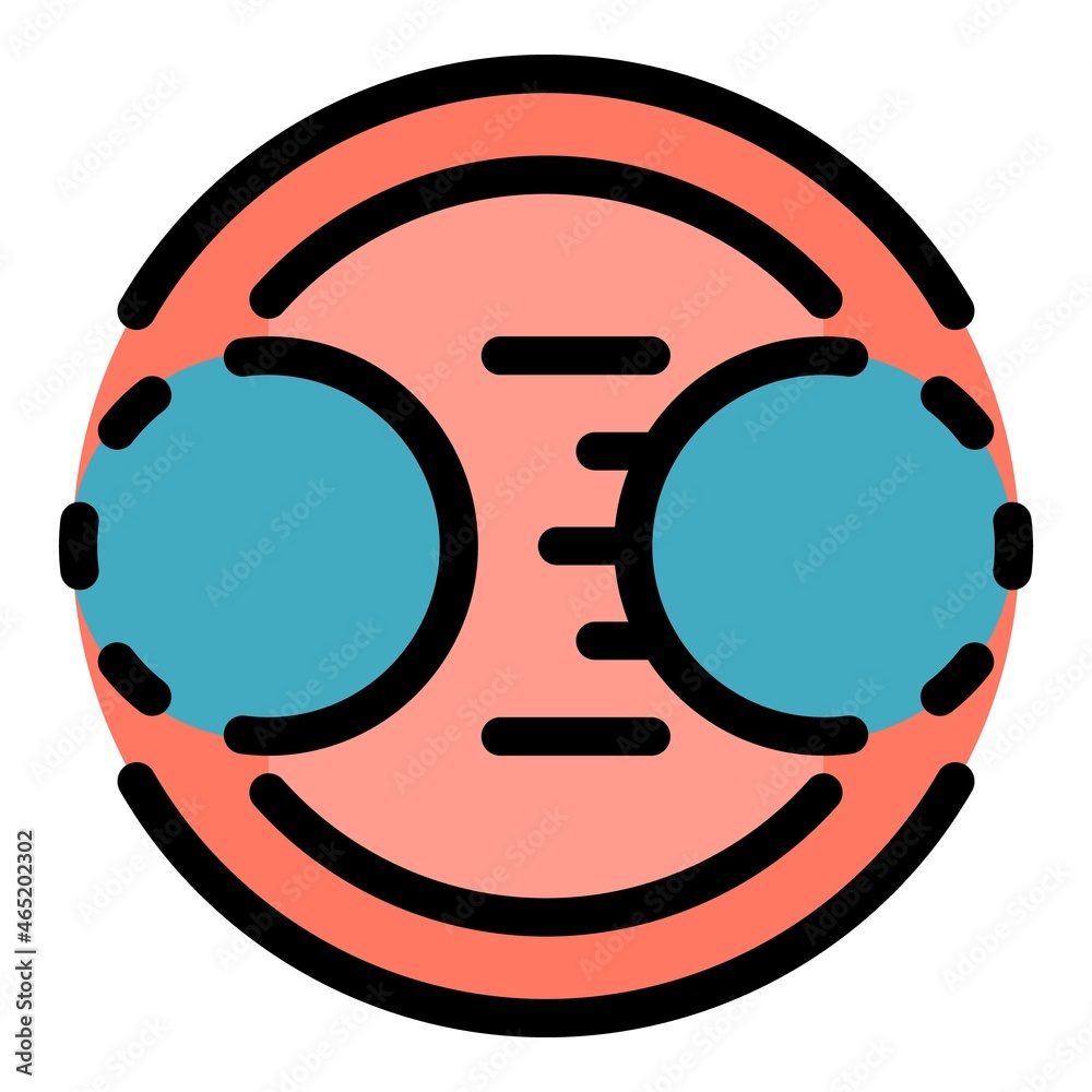 Poster Gravity experiment icon. Outline gravity experiment vector icon color flat isolated