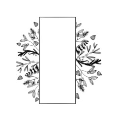 Vector Holiday frame. Illustration for invitation cards. Merry Christmas design for congratulations.