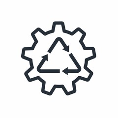 Technological system of triple control. Quality assurance, safety. Vector linear icon isolated on white background.