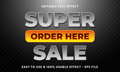 Obraz premium super sale editable text effect template with abstract style use for business brand and store campaign