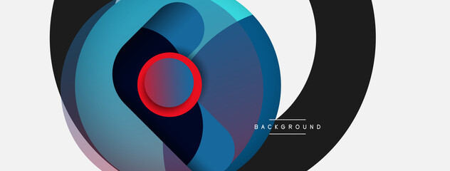 Creative geometric wallpaper. Minimal abstract background. Circles composition vector illustration for wallpaper banner background or landing page