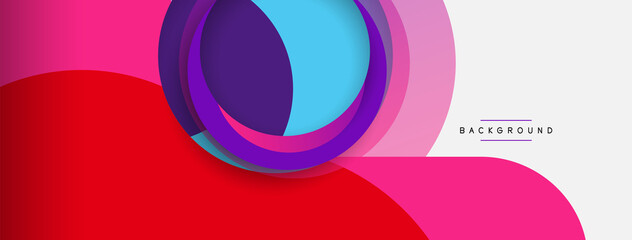 Creative geometric wallpaper. Minimal abstract background. Circles composition vector illustration for wallpaper banner background or landing page