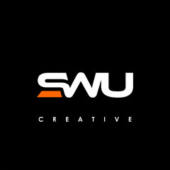 SWU Letter Initial Logo Design Template Vector Illustration