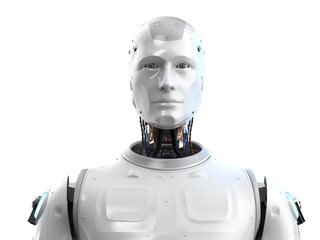 Obraz na płótnie Canvas artificial intelligence robot or cyborg portrait
