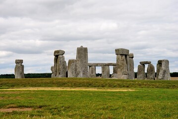 Stonehenge prehistoric monument constructed between 3000 BC - 2000 BC on Salisbury Plain in Wiltshire, England