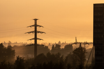 Power Lines on Sunset