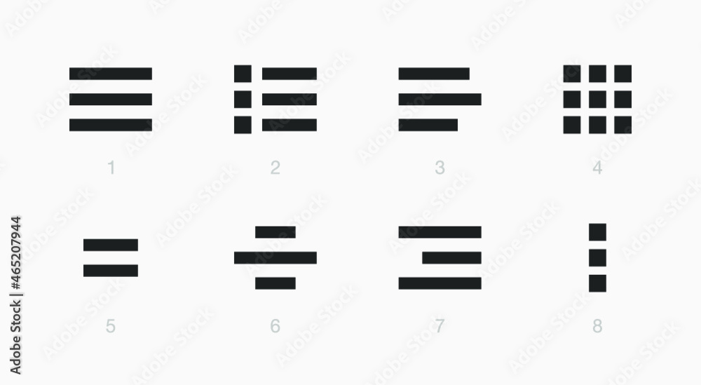 Poster Set of website navigation menu icons 