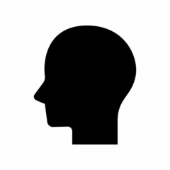 head icon isolated on white background