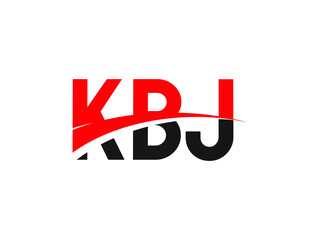 KBJ Letter Initial Logo Design Vector Illustration
