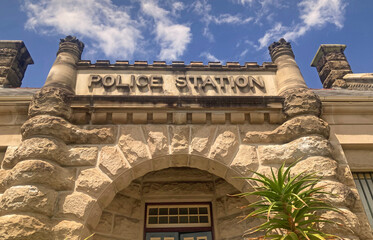 A former old heritage sandstone police station. Marrickville, Sydney