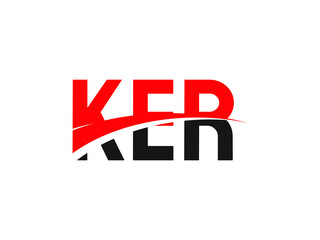KER Letter Initial Logo Design Vector Illustration