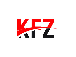 KFZ Letter Initial Logo Design Vector Illustration
