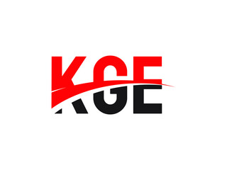 KGE Letter Initial Logo Design Vector Illustration