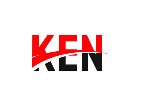 KEN Letter Initial Logo Design Vector Illustration