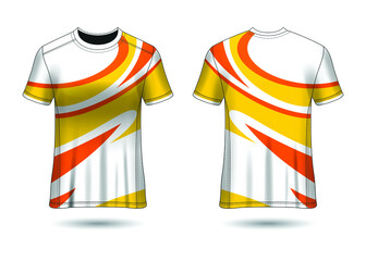 Sports jersey template for team uniforms Vector