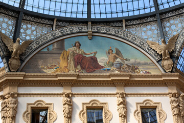 Fototapeta na wymiar Galleria Vittorio Emanuele II, Milan, Italy