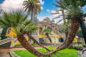 Vintage Cerro Santa Lucia in Downtown Santiago in Chile